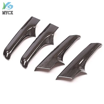 

Black Wood Grain Car ABS Interior Door Handle Trim For Toyota Land Cruiser Prado FJ150 150 2010-2018 4PCS