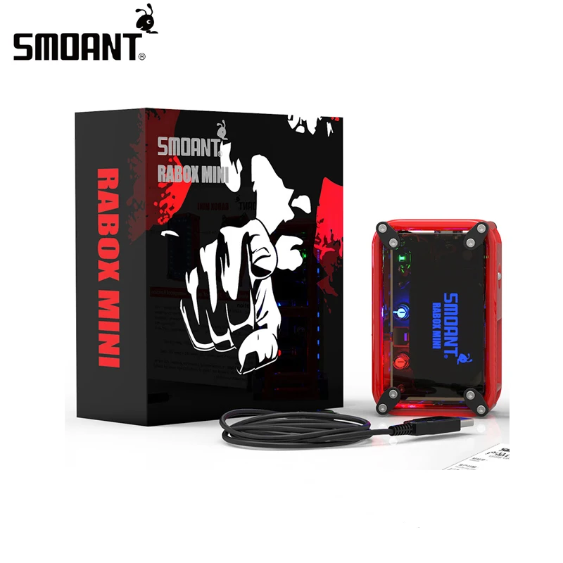 

Original Smoant RABOX Mini Mod 120W 3300mAh battery Fit Battlestar RDA Tank Atomizer vaporizer Electronic cigarette Vape Box mod