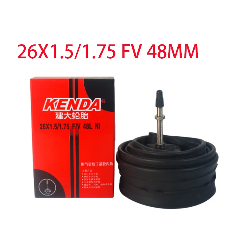2PCS 26X1.51.75FV48 2 шт внутренняя труба KENDA велосипедная шина MTB 24/26/27,5/29/700C горный шоссейный велосипед 29 дюймов AV FV велосипедные шины резиновая трубка Велоспорт - Цвет: 2PCS 26X1.51.75FV48