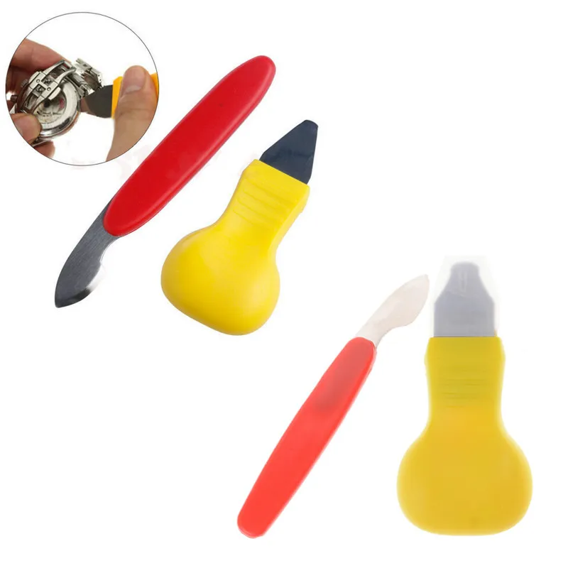 

One Or 2pcs Watch Back Cover Case Opener Remover Battery Change Watchmaker Repair Tool Kit Red +Yellow Watch Repair Tool