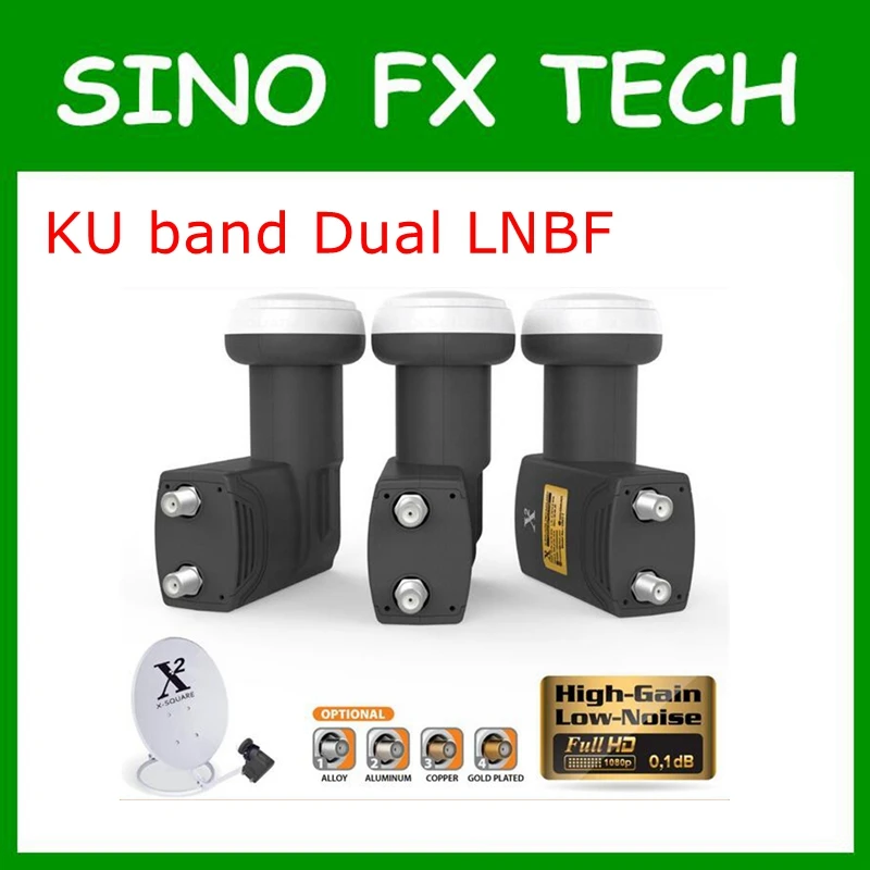

Factory price premium universal ku band dual lnb dual lnbf low noise Ku Twin LNB dual Polarity
