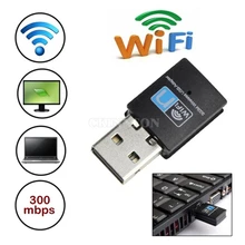200 шт./лот 300 Мбит мини USB Wifi беспроводной адаптер 802,11 B/G/N сеть LAN