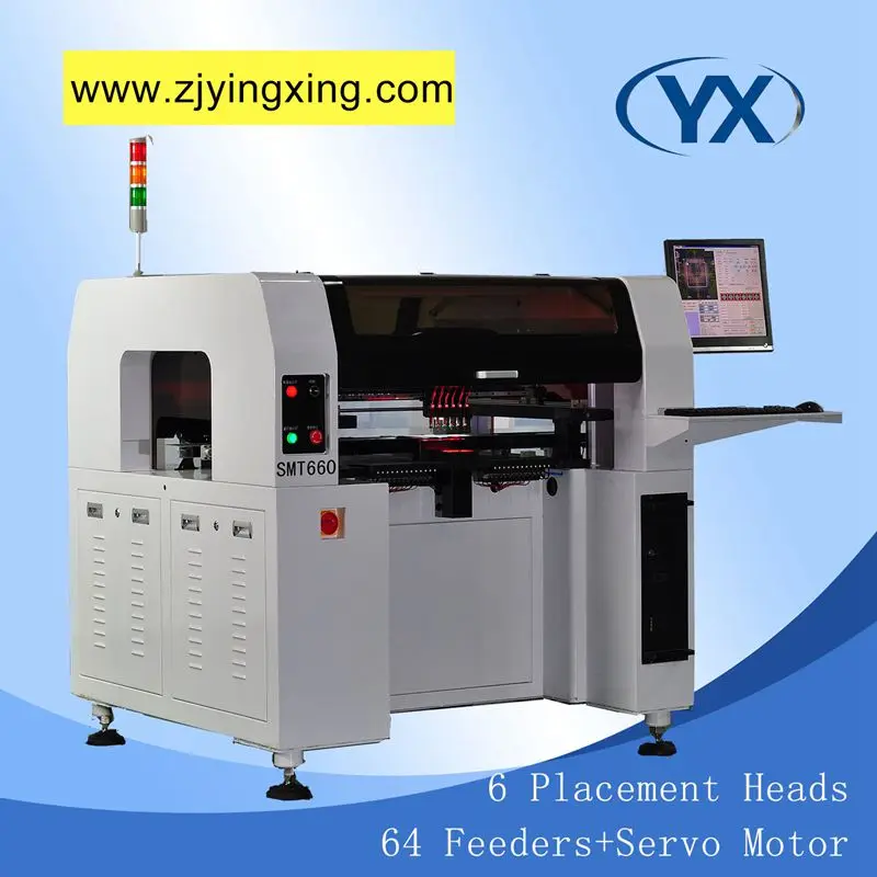 

Full-automatic 6 Head Visual Position Placement Machine SMD Soldering Machine with 64 Feeders and Servo Motor