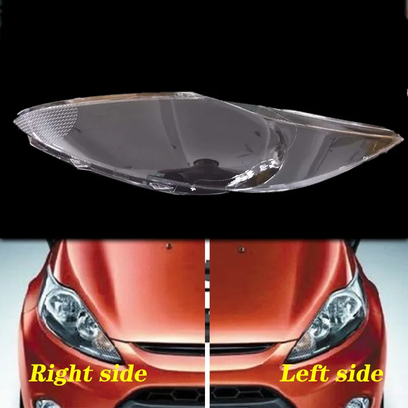 

FOR ford fiesta 2009 - 2012 front headlamps transparent lampshades lamp shell masks headlights cover lens Headlight glass