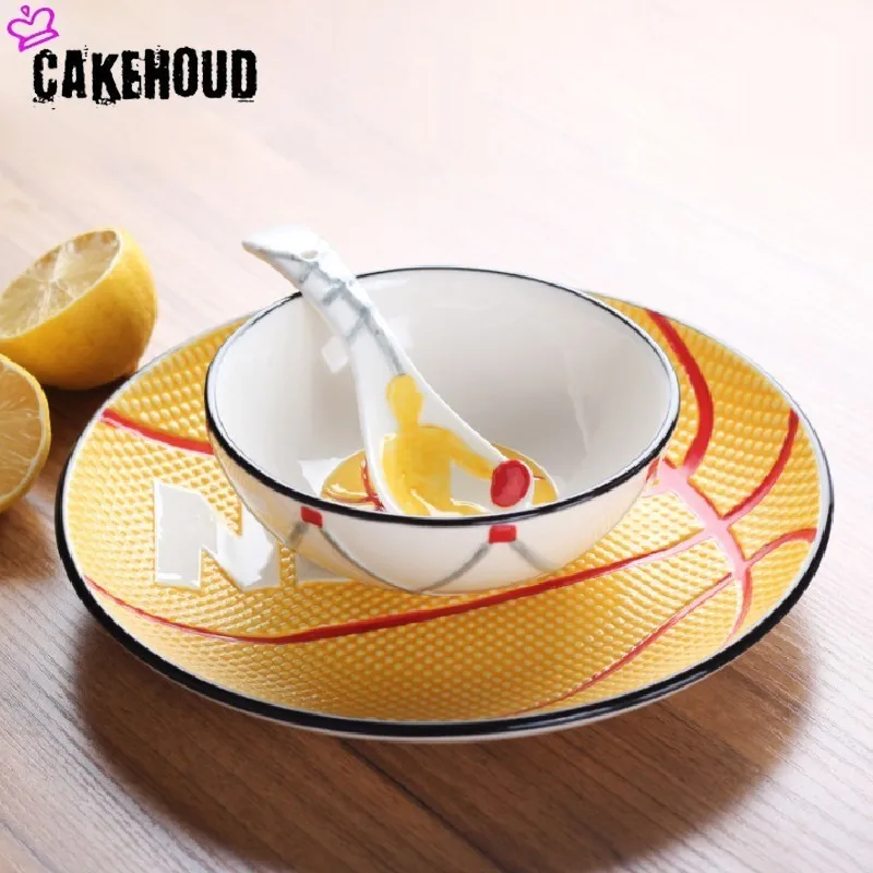 CAKEHOUD новая детская керамическая посуда мячи спортивная серия блюд баскетбол