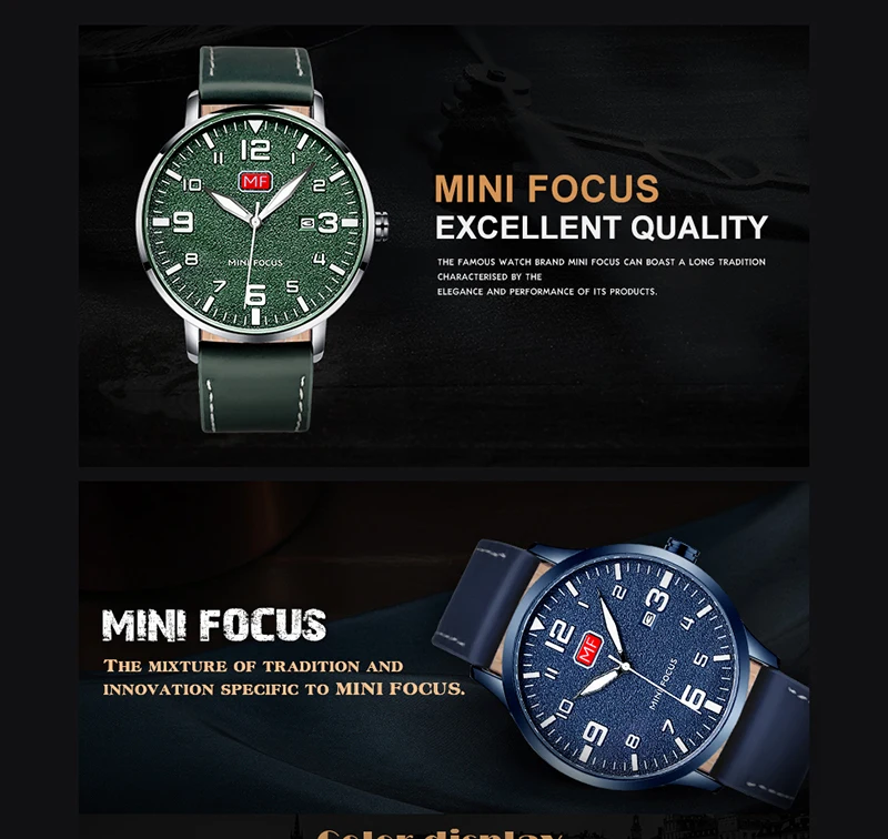 Men Watches 2019 MINIFOCUS Luxury Brand Quartz Men's Wrist Watch Waterproof Brown Leather Strap Fashion Male Wristwatch Men 2019 (2)