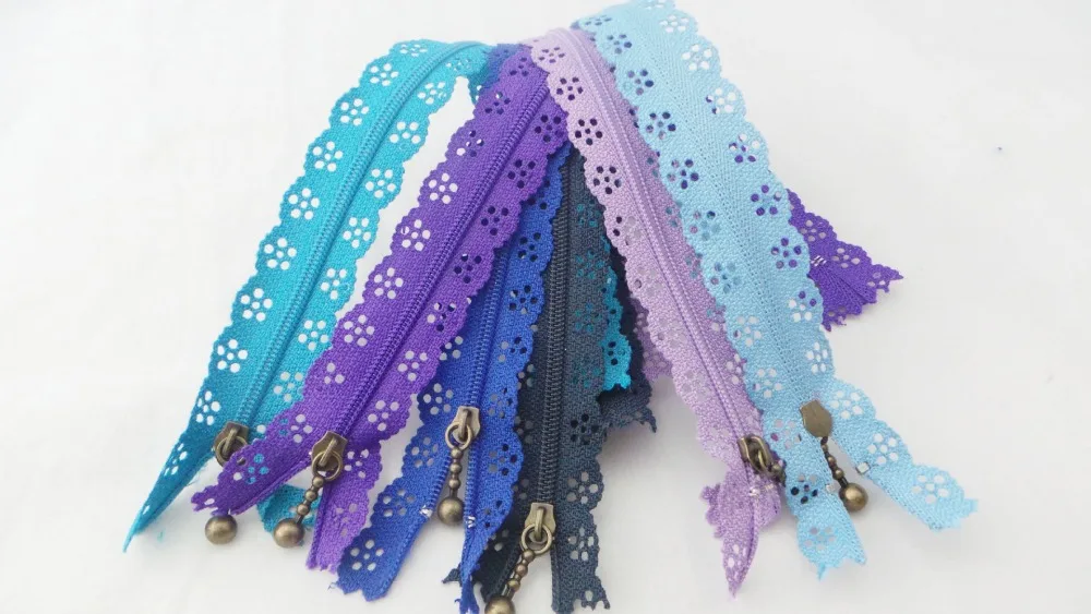 (200pcs/lots)20cm zippers lace nylon finish zipper for sewing wedding