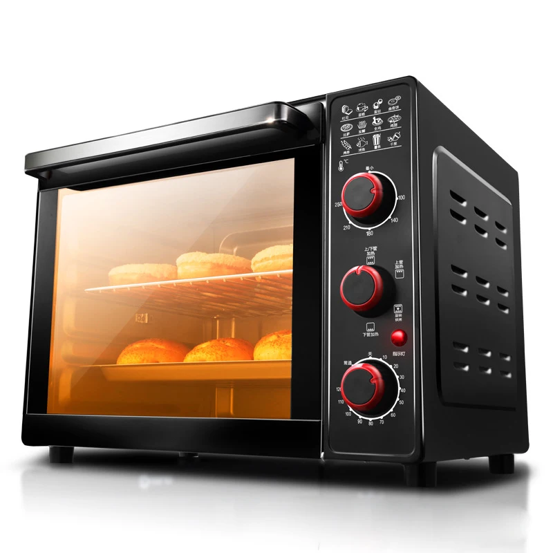 DMWD 33L 4 Слои многофункциональная электрическая духовка дома электрический гриль, печь пицца десерт хлебопечки жареного мяса грили 220 В техника для кухни