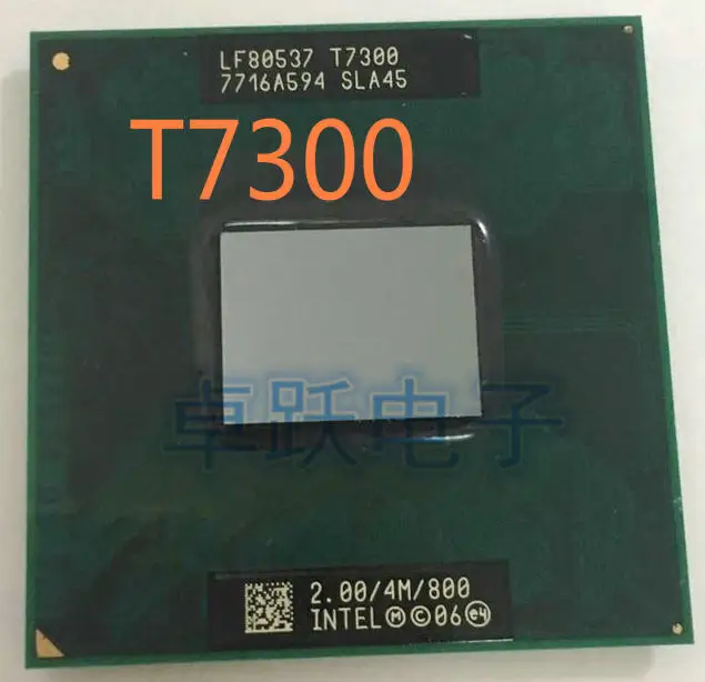 Lntel Core Duo T7300 cpu 4 M/2,0 GHz/800 M FSB Scoket 478 двухъядерный процессор для ноутбука(Рабочая