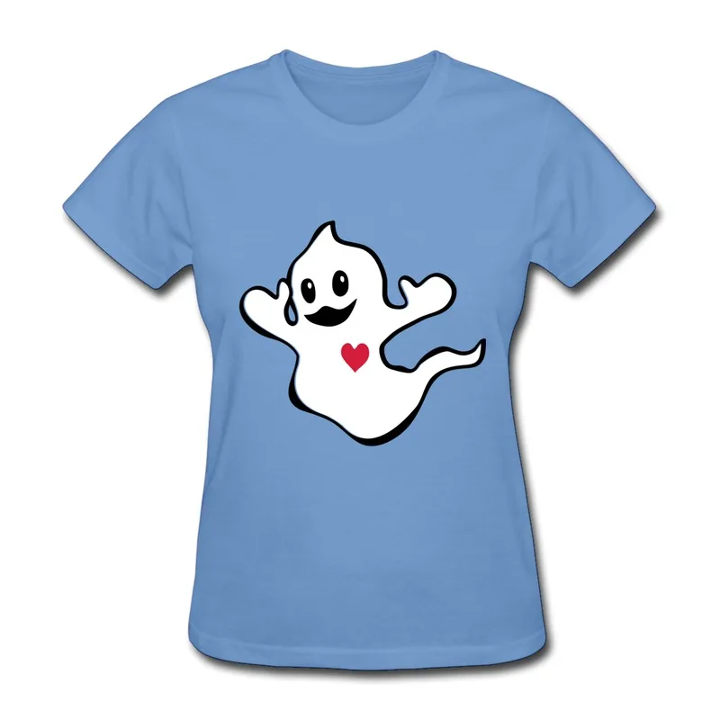New Arrival Round Neck Women's Shirt Cute Ghost Print Teeshirts for Ladys | Женская одежда
