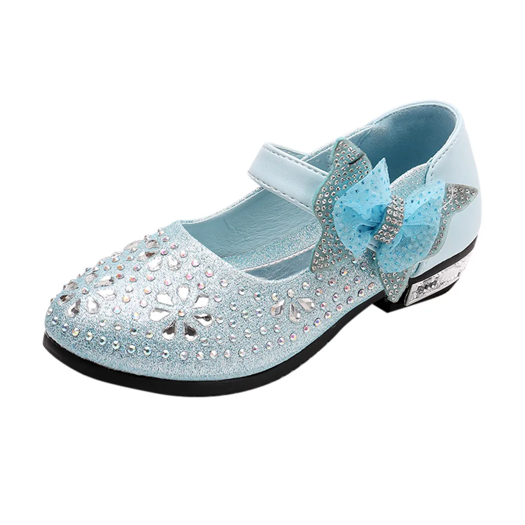 Детская обувь для маленьких девочек; Повседневная модная весенняя обувь; обувь для танцев с блестящими стразами; кроссовки принцессы на липучке для малышей