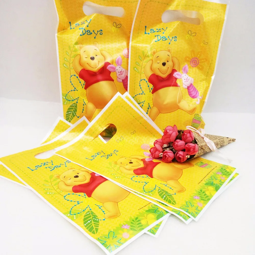 

6pcs/bag Bear Bear Loot Bags Kids Birthday Party Supplies Bear Loot Bags Birthday Gift Return Bags Party Supplies