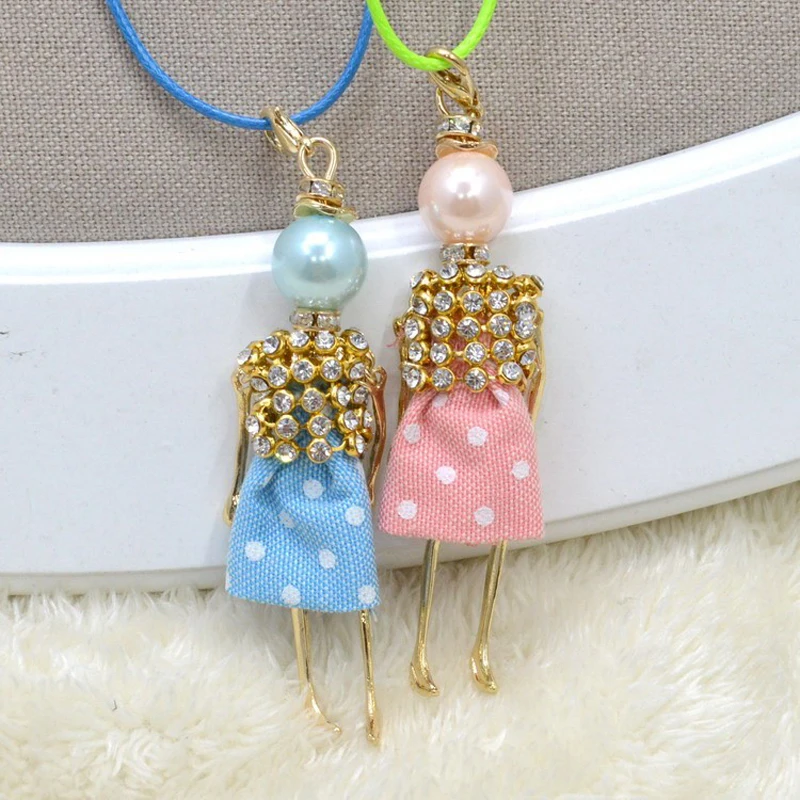 Newest Arrival !! Fashion Kids doll Pendant Necklace Jewelry Wholesale