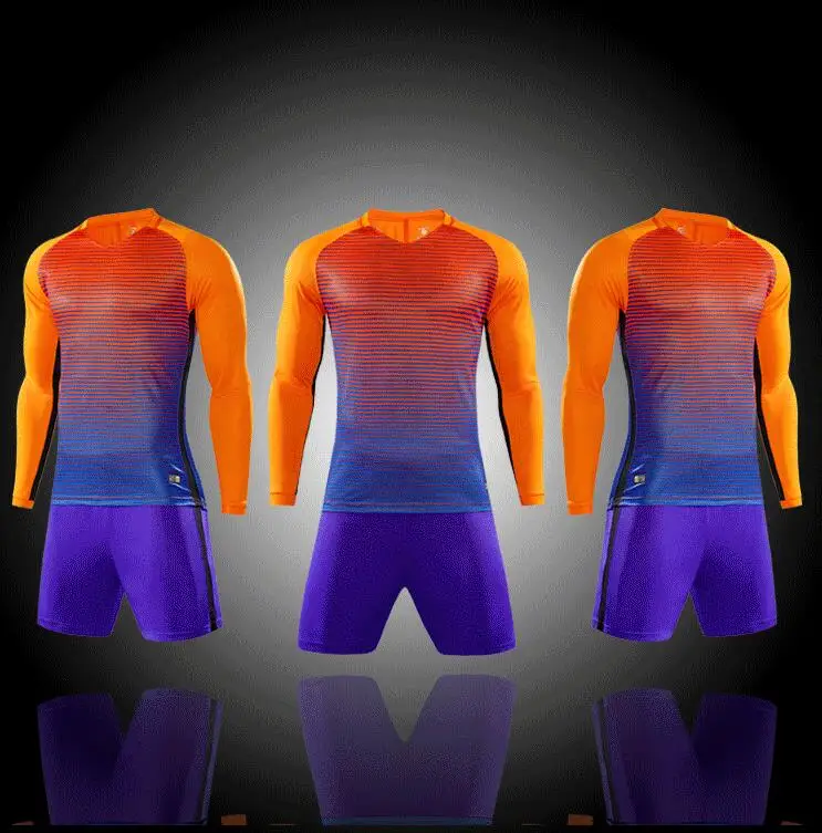SYNSLOVE для мужчин, взрослых, полосы, живопись, обучение, бег, футбол, короткий рукав, спортивный Джерси, набор, свободный, плюс размер, индивидуальные - Цвет: Фиолетовый