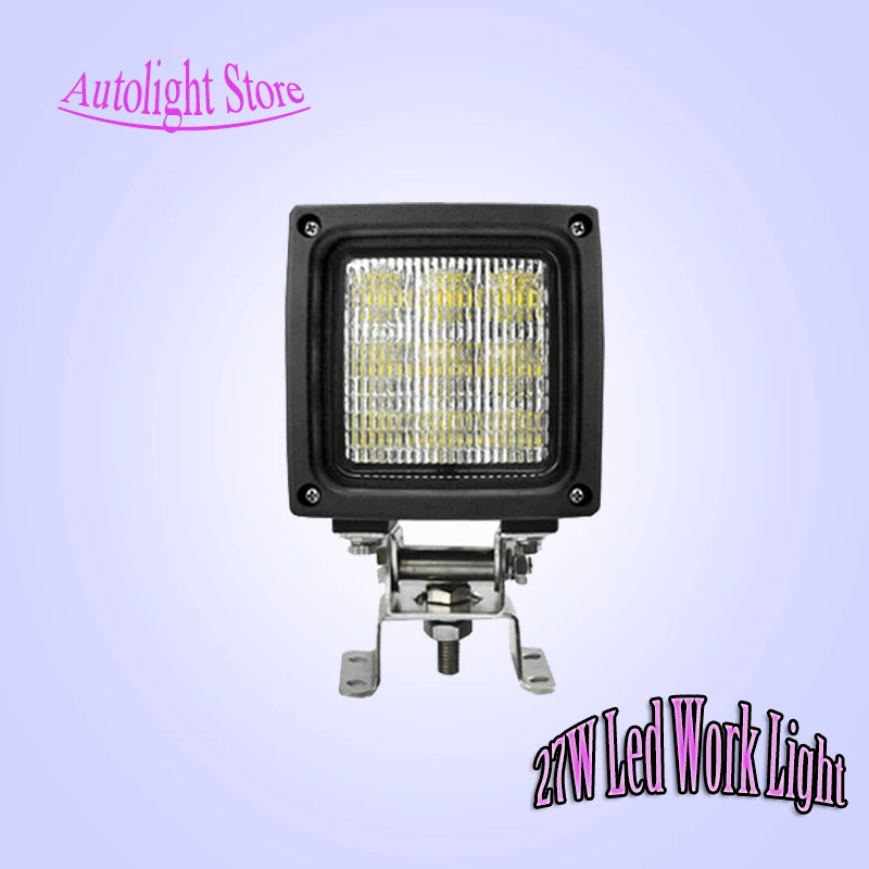 

Square 4.3Inch 6000K xenon white led work light 27W Epsitar leds for Jeep truck Suv auto car styling 12V 27W led worklight lamp