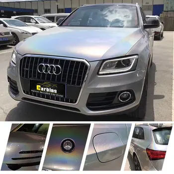 

CARBINS Film Laser Diamond Silver Vinyl Car Wrapping High Quality 3m psychedelic color changing laser pearl effect.