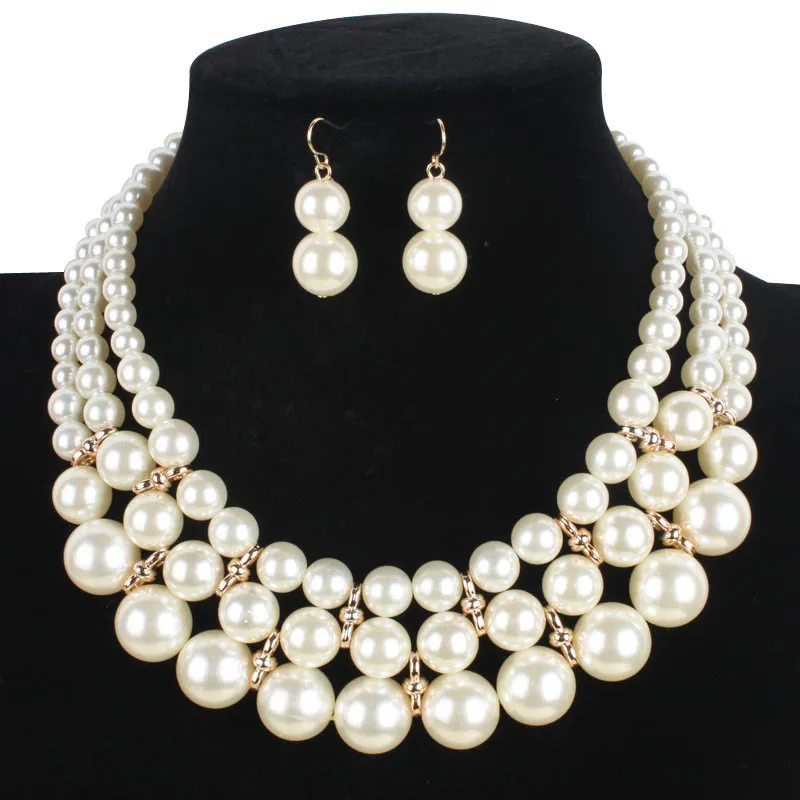 Jewelry Set European Women Fashion Necklace Earrings