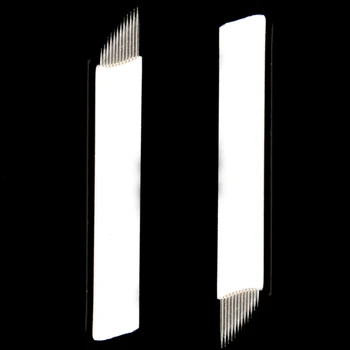 

Free shipping PCD 14 Pin Permanent Makeup Eyebrow Tatoo Blade Microblading Needles For 3D Embroidery Manual Tattoo Pen Machine