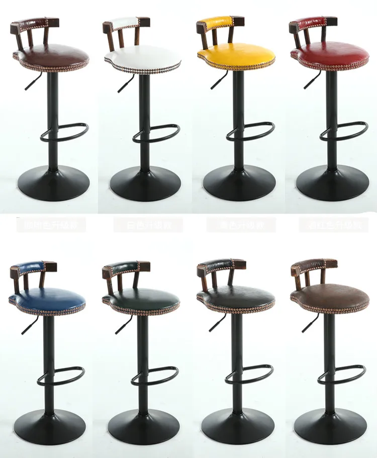 2 шт./лот Ретро дизайн барный стул поворотный подъемная балка табурет с подставкой для ног вращающийся регулируемая высота Pub барный стул высокий табурет cadeira