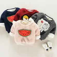 Детская одежда, вельветовое Утепленное зимнее шерстяное флисовое базовое пальто, теплые свитшоты для девочек, теплые вельветовые утепленные свитера для младенцев