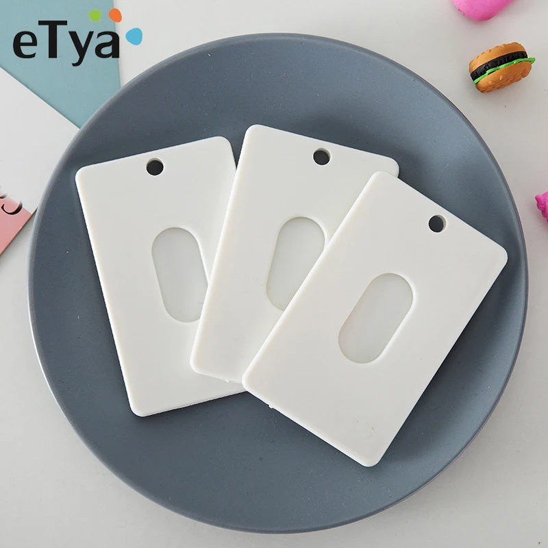 eTya Men Women Credit Card Holder Business ID Card Case Fashion DIY Student Kids Child Bus Card Holder Cover Bank Card Wallet