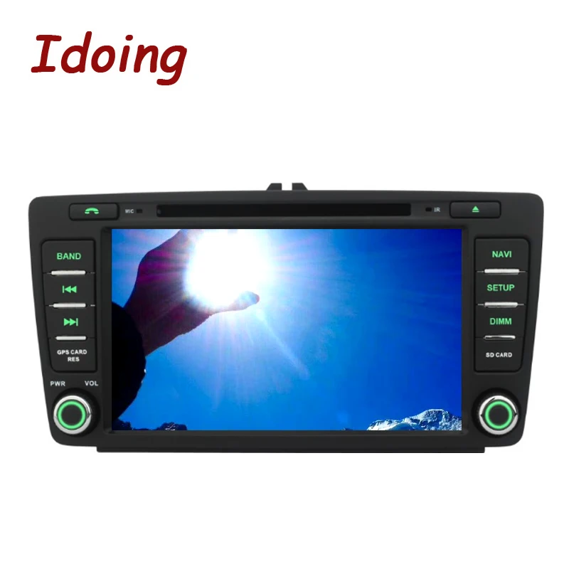 Excellent Idoing Android8.0 4G+32G 8Core 2Din IPS Screen Steering-Wheel For Skoda Octavia2 Car Multimedia DVD Player Fast Boot GPS+Glonass 3
