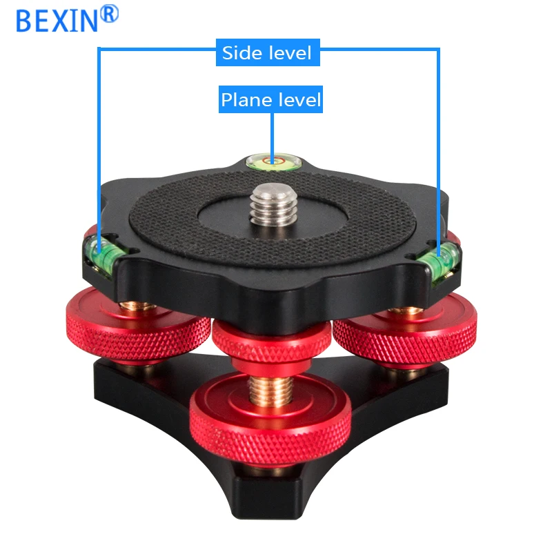  Tripod Speedy Leveling Base Leveler Adjusting Base Panning Level Plate with Bubble Level for Canon 