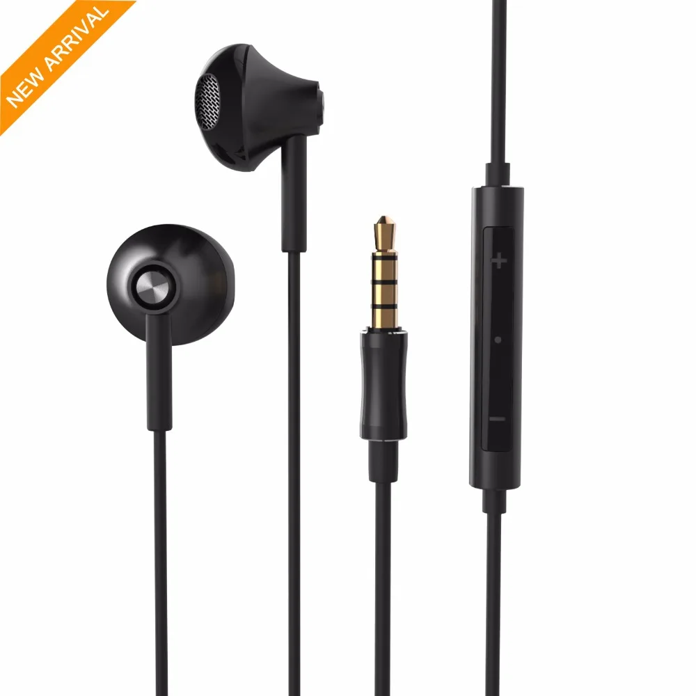 OARIE 3.5mm Earphone Stereo Metal Earphones with Mic Heavy Bass Earbuds