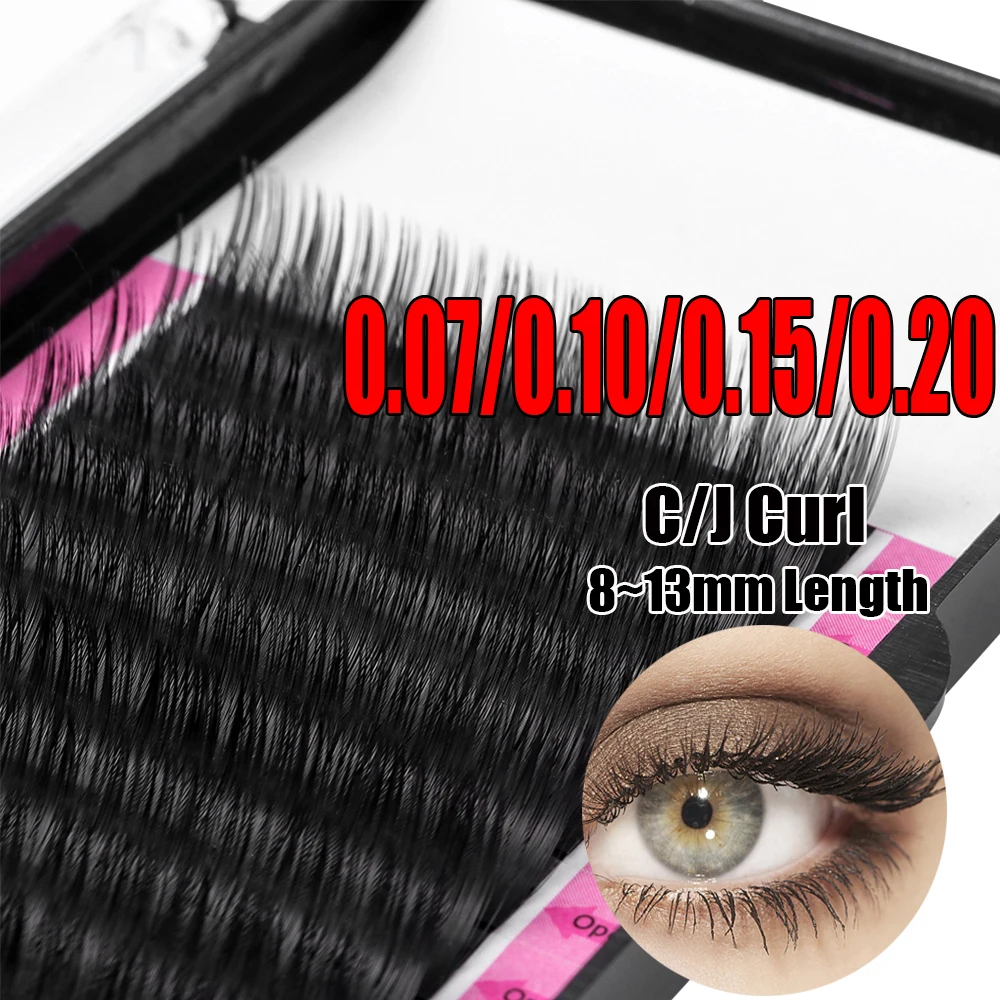 

12 lines C J Curl Faux Mink Individual Russian Volume Fan Eyelashes For professionals High Quality Soft Mink Eyelash Extension