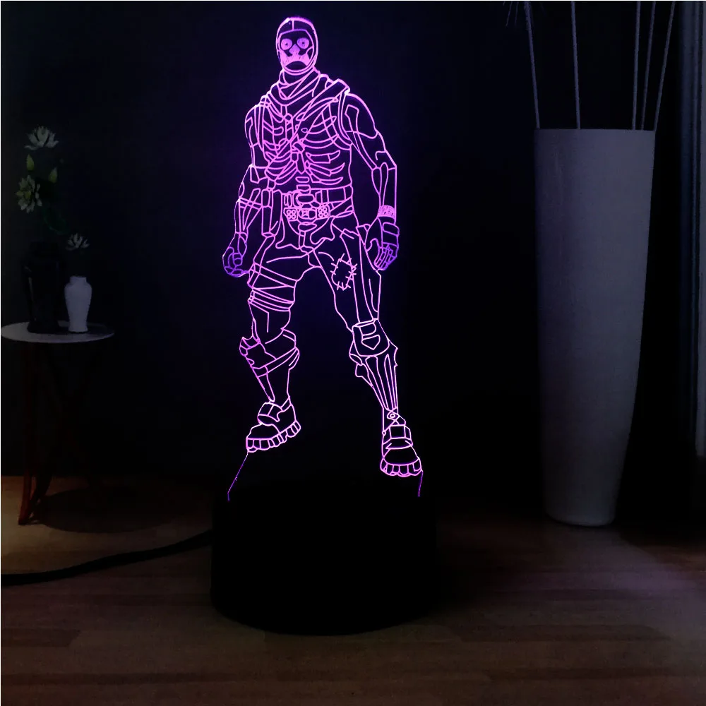 3D иллюзия Лампа игра PUBG Темный Voyager фор ночной серии светодиодный ночной прикроватный ночник украшение праздничный подарок
