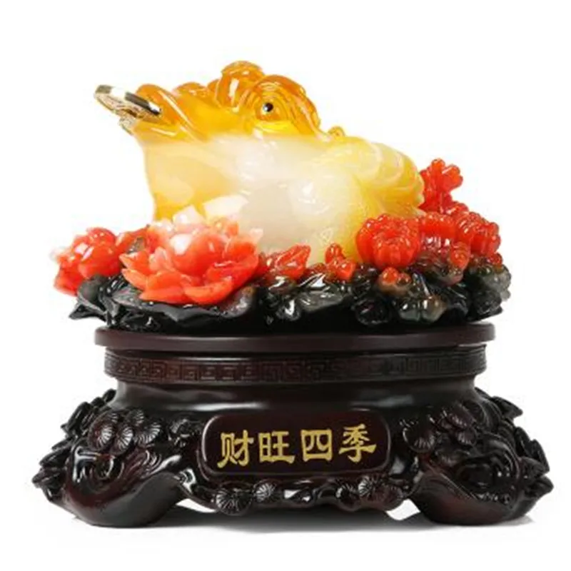 

Free freight Lucky toad decoration toad cash desk business gift golden cicada mascot wedding gift