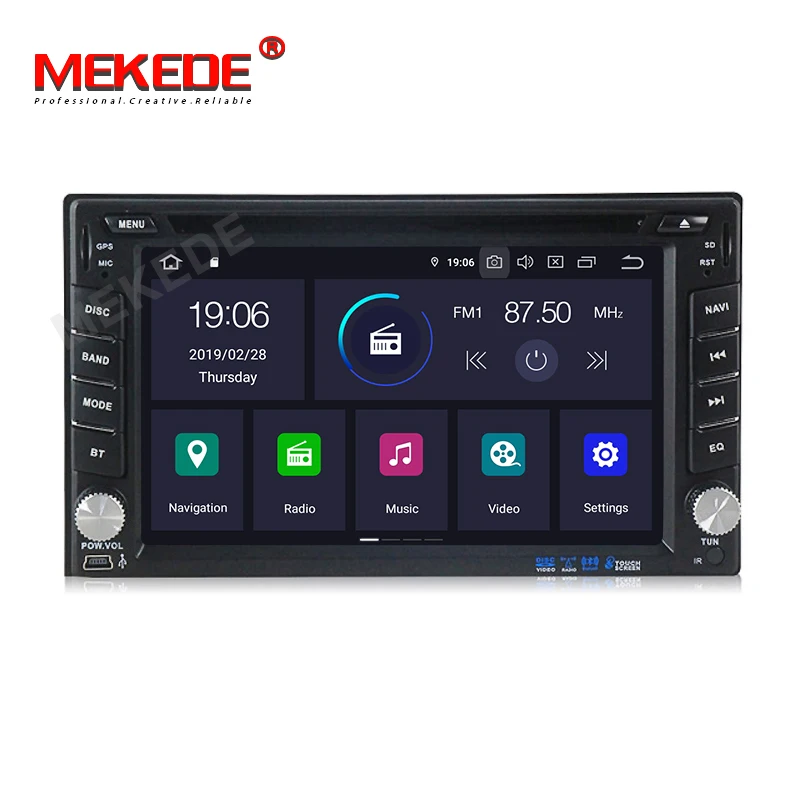 Sale Mekede PX30 android 9.0 universal car radio Car multimedia player for Nissan Toyota Kia VW with IPS DSP GPS navigation WiFi BT 1