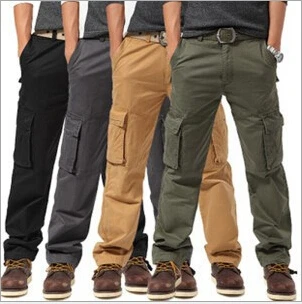 Oferta los más hombres pantalones Cargo militar verde del ejército de las  bragas largas pantalones de algodón de poliéster de color caqui / verde /  marrón / negro / rojo de vino