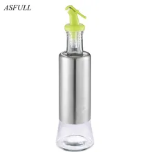 Asfull масленка из нержавеющей стали большая герметичная стеклянная бутылка дл масла бытовой уксус, соевый соус Набор для специй кухонного использования