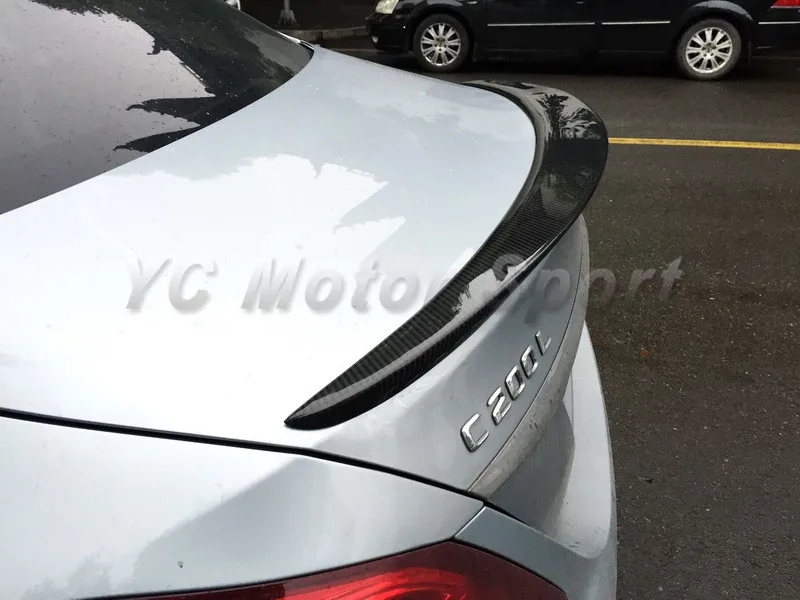 Car Accessories Carbon Fiber AMG Style Trunk Spoiler Fit For 2014 2015 MB W205 C Class Rear