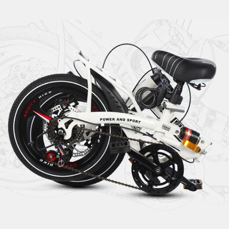 16/20 inch folding bike High quality folding men and women bicycle front and rear disc brakes 7 variable speed bike 16/20 inch folding bike High quality folding men and women bicycle front and rear disc brakes 7 variable speed bike
