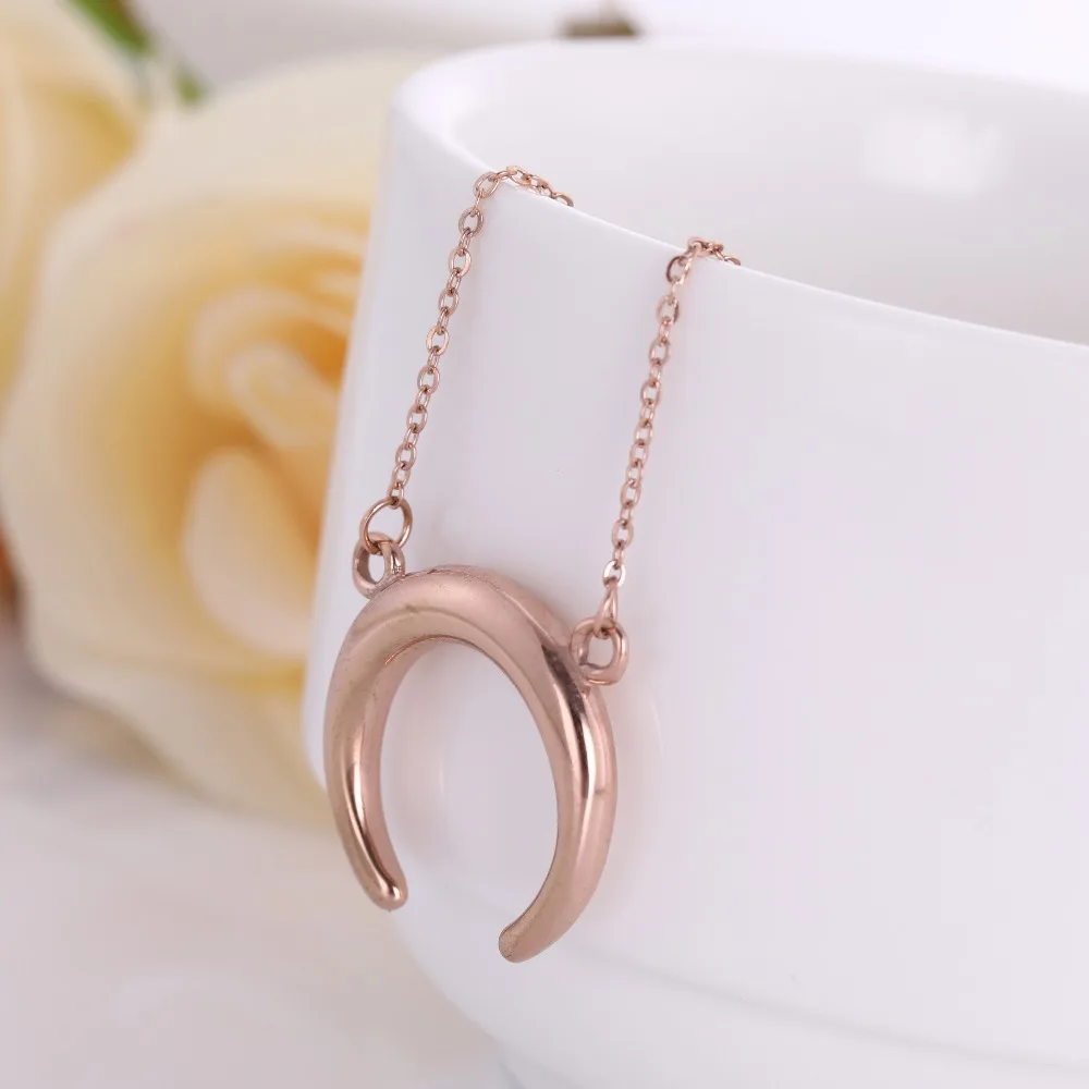 Ожерелье с подвеской My Shape Moon металлическое модное золотистое искусственное