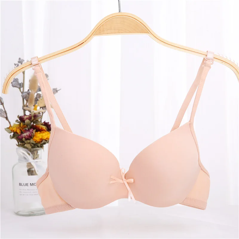 Women Double Push Up Bras Women Sexy Double Push Up Bras One-piece Seamless Bra Women Super Push Up Bra Minimizer Underwire see through bra