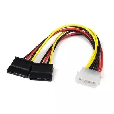 1 шт. SATA кабель питания разделитель Molex 4pin к серии ATA 15pin x 2 Male Female Y кабели для