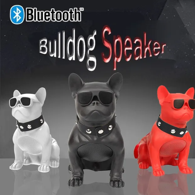 

Bulldog Shape Wireless Bluetooth Mini Speakers Super Bass Speaker Stereo Sound Box with TF FM U Disk Function