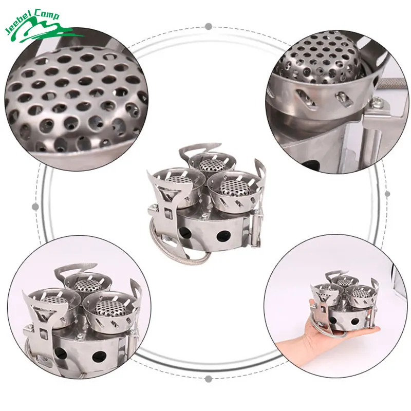  Gas Burners 11000W Super Power Stove Outdoor Camping Cooking Windproof Butane Burners Portable Heat