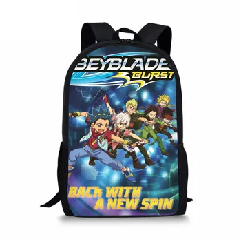 

THIKIN Cartoon Beyblade Burst Printed Teenager Girls Boys School Bag 3pcs/set Students Book Bag Schoolbag Backpack for Children