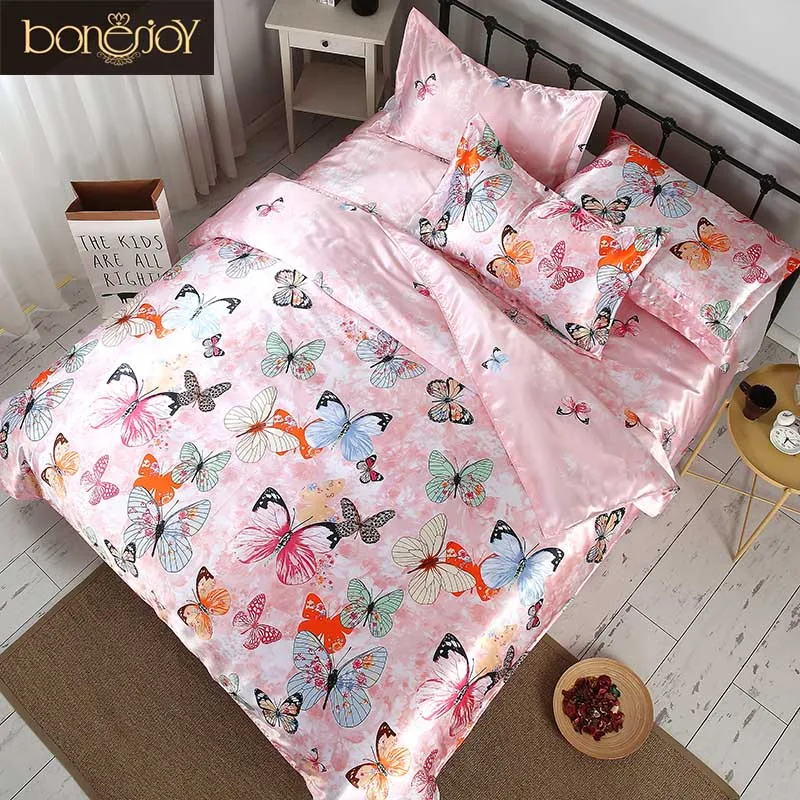 Bonenjoy 2018 Satin Fabric Bedding Set Summer Used Duvet Cover