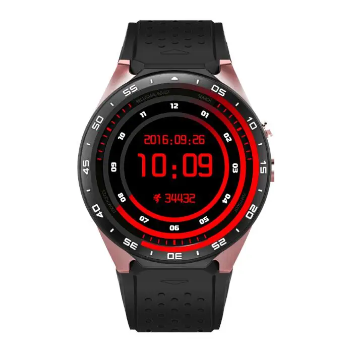 KW88 Смарт-часы 1,39 дюймов MTK6580 четырехъядерный 1. 3g HZ Android 5,1 3g Smartwatch 400 mAh 2,0 мегапиксельный монитор сердечного ритма трекер - Цвет: Золотой