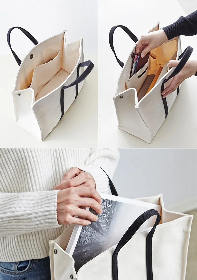 MJ Brand Design Canvas Bag Female Casual Tote Bags Large Capacity Women Handbag Versatile Canvas Shopping Bag Ladies Beach Bag (2)