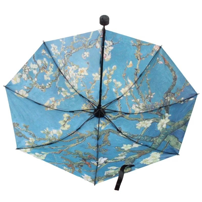 Складной Ветрозащитный зонтик Ван Гог масляной живописи зонтик, зонт от солнца женский зонт открытый зонт
