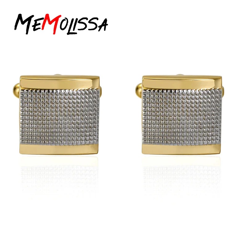 

MeMolissa Luxury shirt Frosted Squre cufflink for mens Brand cuff buttons cuff links High Quality abotoaduras Jewelry