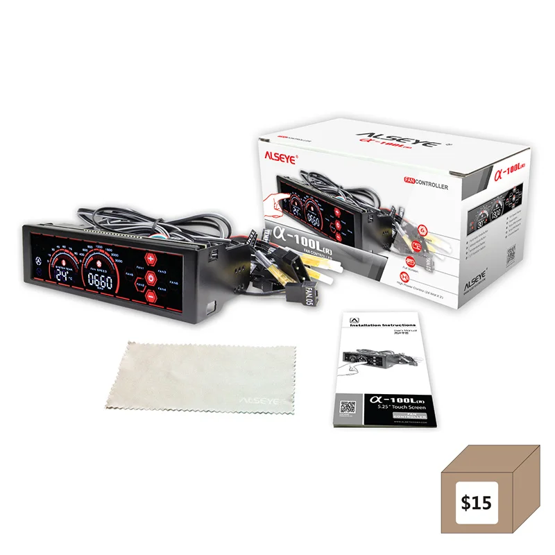 ALSEYE a 100L (R) Контроллер вентилятора для Компьютере кулер 6 и каналов Сенсорное