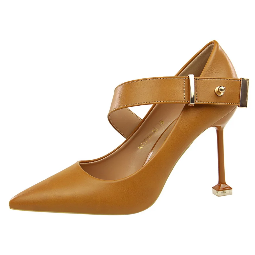 2018 Zapatos De Mujer Salto Alto Новинка весны модные туфли-лодочки на тонком каблуке Европа