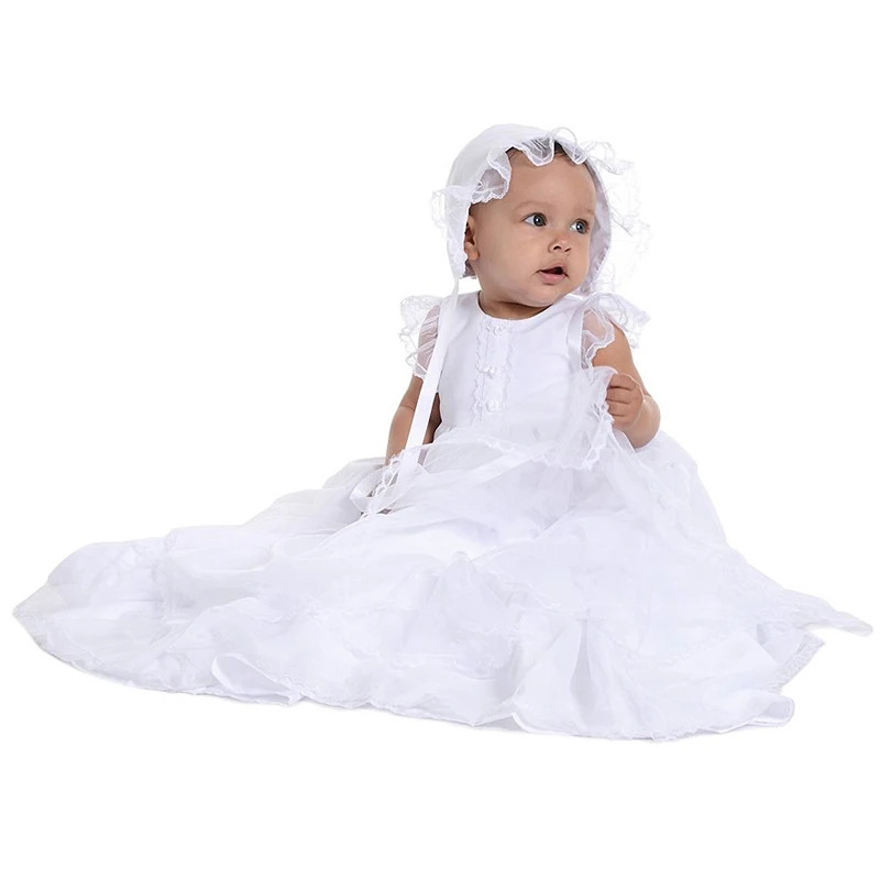 Yatheen/Newborn-9month для маленьких девочек Многослойное платье на крестины Детские